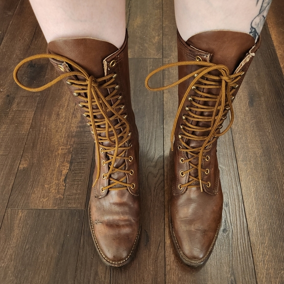 Vintage boots by Vulcan size 6 us brown leather - Picture 5 of 16